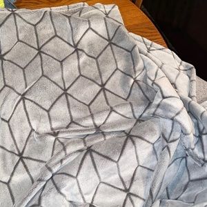grey throw blanket